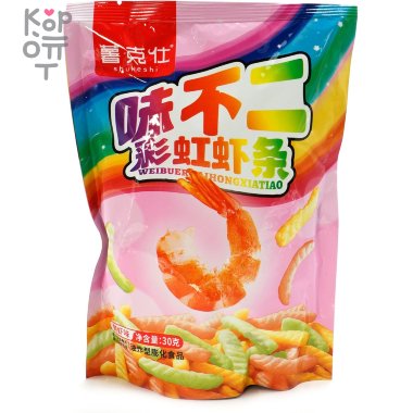 Чипсы Shukeshi цветные со вкусом Креветки, 30гр. &mdash; Корейские товары для всей семьи(КорОпт)