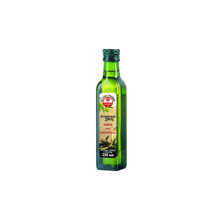 HUNGROW — Масло оливковое HUNGROW 100 % CLASICO в стеклянной бутылке 250гр 1\\12