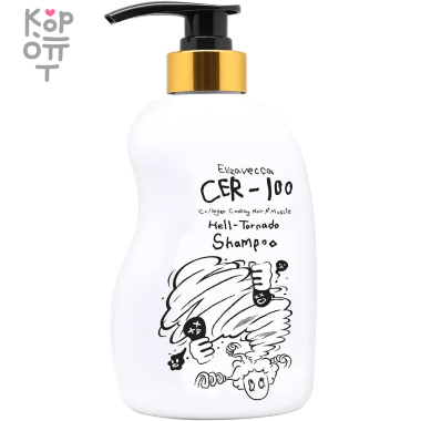 Elizavecca Cer-100 Collagen Hair A+ Muscle Tornado Shampoo - Шампунь для волос против перхоти с экстрактом Чайного Дерева, 500мл. — Корейские товары для всей семьи(КорОпт)