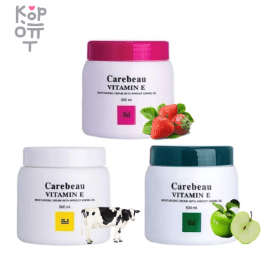 Carebeau Vitamin E &amp; Apricot Kernel Oil Body Cream - Крем для тела с маслом Абрикосовой косточки и Витамином Е 500мл.  &mdash; Корейские товары для всей семьи(КорОпт)
