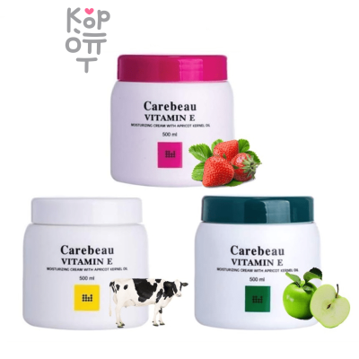 Carebeau Vitamin E &amp; Apricot Kernel Oil Body Cream - Крем для тела с маслом Абрикосовой косточки и Витамином Е 500мл. 