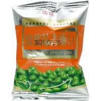 Peas Barbecue Taste - Закуски Lian Yun, небольшие упаковки сушеного зеленого горошка, вкус Барбекю, 25гр.