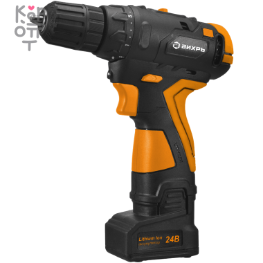 Дрель-шуруповерт аккумуляторная ДА-24Л-2К/Б (2,0 А/ч) (бесщеточный двигатель) Вихрь — Корейские товары для всей семьи(КорОпт)