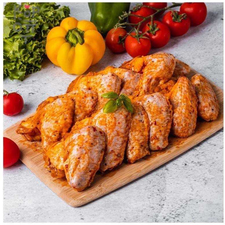 Шашлык из куриных крылышек барбекю, замороженный, цена за 1кг фото 1 &mdash; Корейские товары для всей семьи(КорОпт)