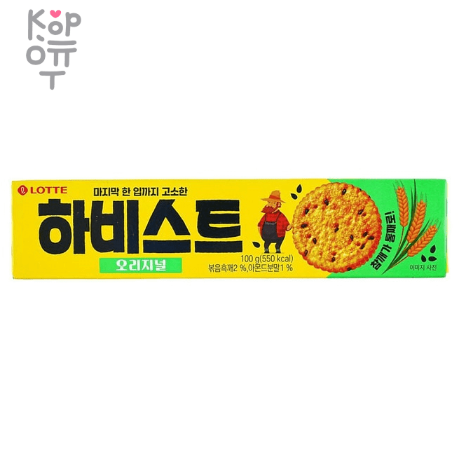 Lotte Harvest Cracker Original - Печенье крекер Лотте Оригинал 100гр., купить с доставкой на дом фото 1 — Корейские товары для всей семьи(КорОпт)