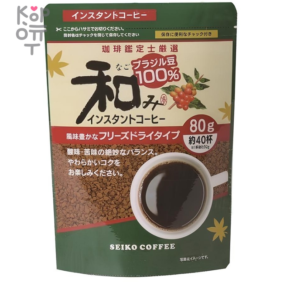 Seiko Coffee Nagomi Freeze-Dry - Кофе растворимый сублимированный 80гр., купить с доставкой на дом фото 1 — Корейские товары для всей семьи(КорОпт)