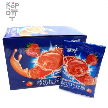 Драже IM Леденцовая карамель с жевательной йогуртной начинкой с клубничным желе — Корейские товары для всей семьи(КорОпт)
