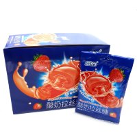 Драже IM Леденцовая карамель с жевательной йогуртной начинкой с клубничным желе