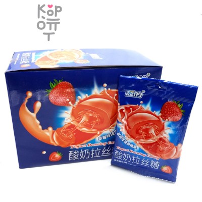 Драже IM Леденцовая карамель с жевательной йогуртной начинкой с клубничным желе