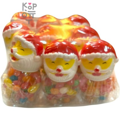 Карамель Niham Candy Christmas Time с игрушкой, наполненной драже со вкусом спелых фруктов, дед мороз!