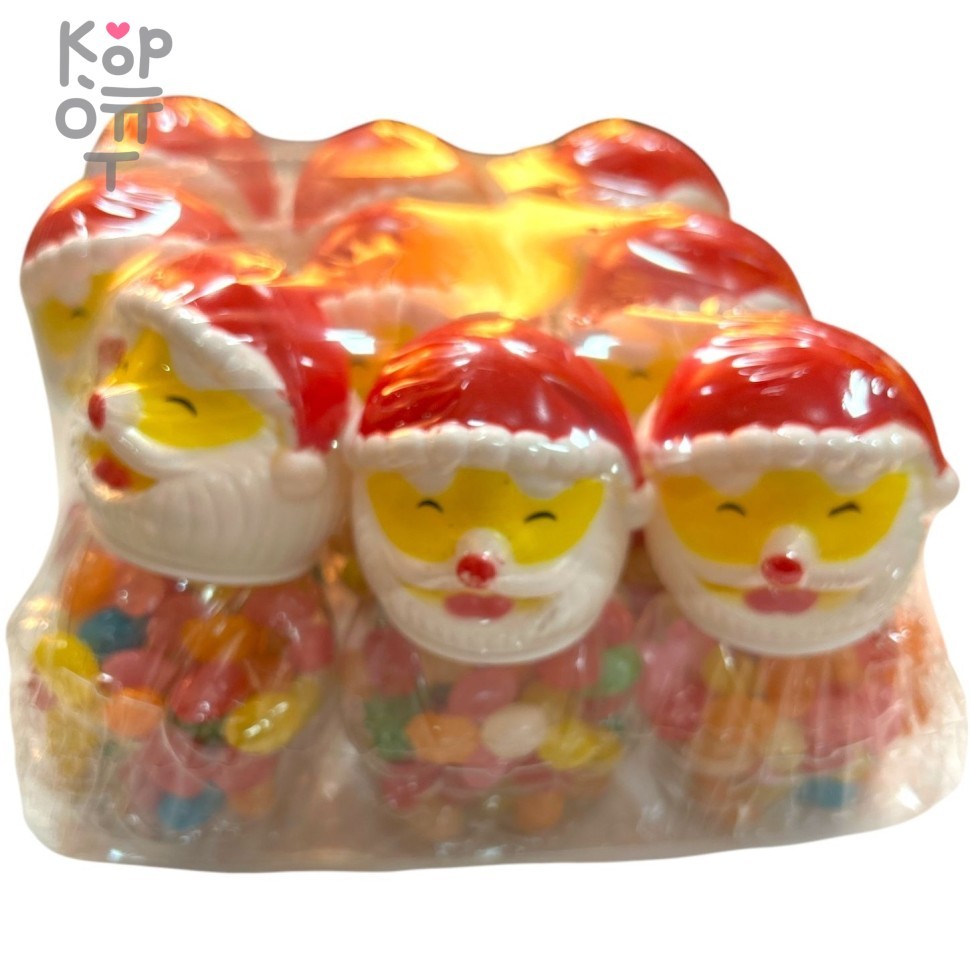 Карамель Niham Candy Christmas Time с игрушкой, наполненной драже со вкусом спелых фруктов, дед мороз!