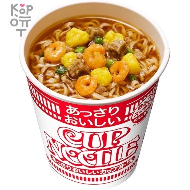 Лапша сублимированная Креветки с соевым соусом NISSIN Cup Noodle Lightly delicious, стакан, 57гр. &mdash; Корейские товары для всей семьи(КорОпт)