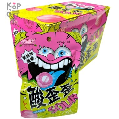 Кислая карамель Hong Tai Super Sour - кисляк до коликов со вкусом Персика &mdash; Корейские товары для всей семьи(КорОпт)