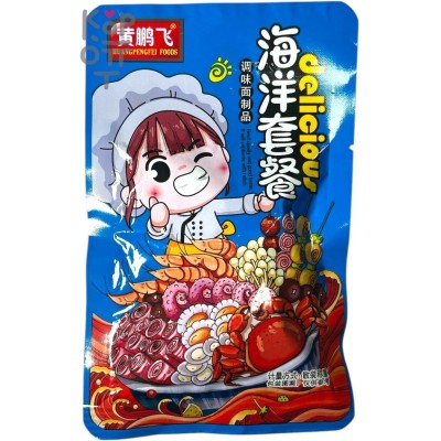 Снэк First Delicious - Огненная лапша "Дары моря" со вкусом морепродуктов, 18гр.