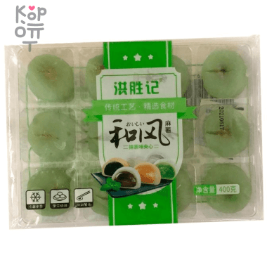Моти со вкусом матчи Hong Shengji Jixiang Mochi, 400гр.   — Корейские товары для всей семьи(КорОпт)