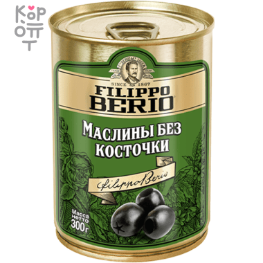 Filippo Berio Olive Nere Big - Маслины без косточки 300гр.  — Корейские товары для всей семьи(КорОпт)