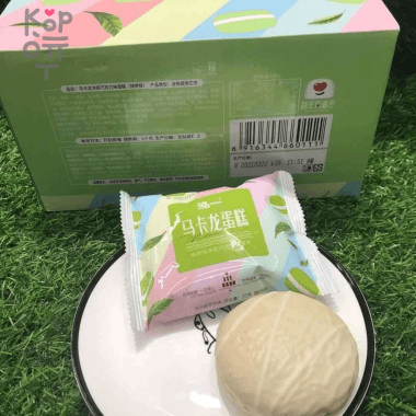 Печенье Чоко Пай Макарун со вкусом Матчи Hongyi, (20шт.*25гр.) 500гр. &mdash; Корейские товары для всей семьи(КорОпт)