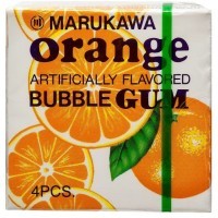 Marukawa Orange Bubble Gum - Резинка жевательная "Апельсин" 4-ре шара.