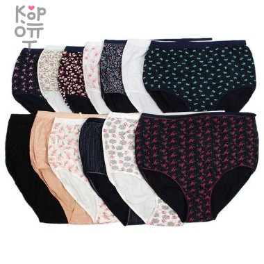 Хлопковые женские трусы &quot;Леди Карахан&quot; с широким боком, высокой посадки. Турция  — Корейские товары для всей семьи(КорОпт)