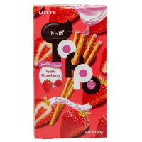 Палочки бисквитные с клубничной начинкой "ТОППО" Lotte.