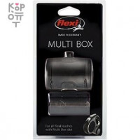 flexi аксессуар Multi box S-М/L (бокс для лакомств или пакетиков для сбора фекалий) черный