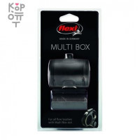 flexi аксессуар Multi box S-М/L (бокс для лакомств или пакетиков для сбора фекалий) черный