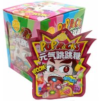 Карамель шипучка-взрывашка Qixin Pop Rocks с переводилкой и взрывным вкусом спелых фруктов