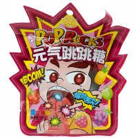 Карамель шипучка-взрывашка Qixin Pop Rocks с переводилкой и взрывным вкусом спелых фруктов