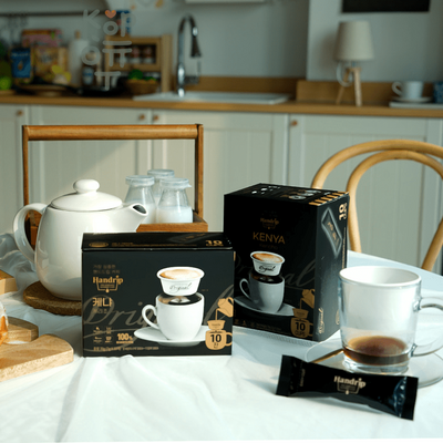 Handrip Kenya Kericho (Grind Beans + Dripper) Кофе молотый Кения, 7 г + дрип (капельница)
