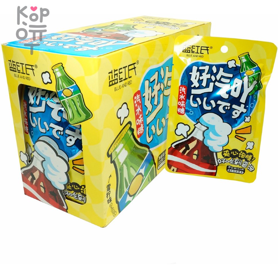 Сэндвич карамель Blue and Red Candy - Карамель с двойным вкусом холодного Рамуне и Колы, купить с доставкой на дом фото 1 &mdash; Корейские товары для всей семьи(КорОпт)