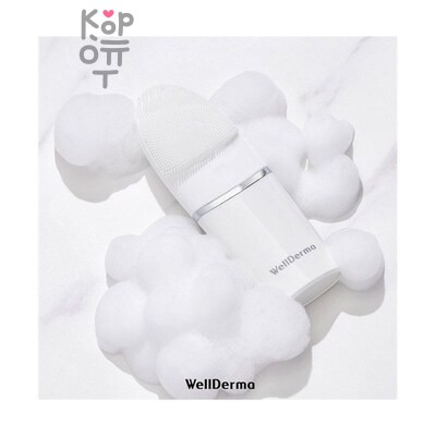 WellDerma Electric Silicone Cleansing Brush - Щетка для чистки лица электрическая силиконовая прохладный и теплый ВАЖНО!!! Товар ЗАПРЕЩЕН к Авиа перевозке. 1 шт