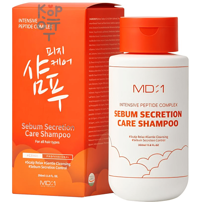 Med B MD:1 Sebum Secretion Care Shampoo - Шампунь с пептидным комплексом для контроля секреции кожного сала против перхоти 350мл.