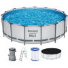 Каркасный бассейн Bestway Steel Pro MAX Frame Pool модель 56438, 457х122см(16015л.), фильтрующий насос, лестница в комплекте, купить с доставкой на дом фото 1 — Корейские товары для всей семьи(КорОпт)