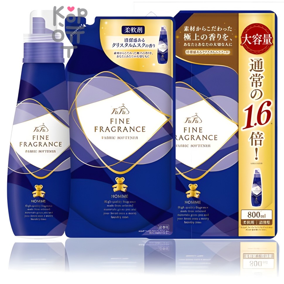 Nissan FaFa Fine Fragrance Fabric Softener - Кондиционер для белья с антистатическим эффектом, аромат Мускуса и Бергамота.