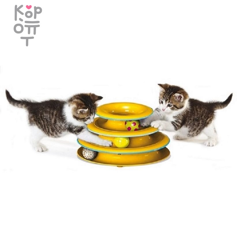 Petstages игрушка для кошек Трек '3 этажа' основание 24 см