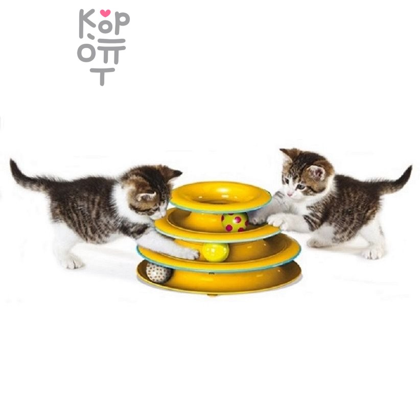 Petstages игрушка для кошек Трек '3 этажа' основание 24 см