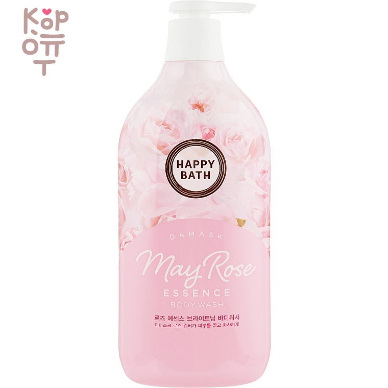 Happy Bath May Rose Essence Body Wash - Гель для душа с экстрактом Розы 900мл., купить с доставкой на дом фото 1 — Корейские товары для всей семьи(КорОпт)