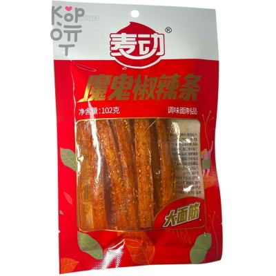 Снэк Maidong Foods Вегетарианский, Чили клуб - Дьявольский перец 102гр., стрипсы