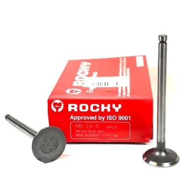 Клапан двигателя 6D14 / 6D15 / 6D16 выпускной MB-24-0 ME031940, ME031154 40x137x9 ROCKY