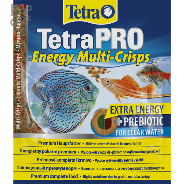 TetraPro Energy Crisps корм-чипсы для всех видов рыб для дополнительной энергии 12 г (sachet), купить с доставкой на дом фото 1 &mdash; Корейские товары для всей семьи(КорОпт)