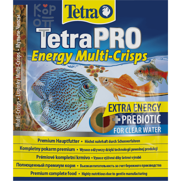 TetraPro Energy Crisps корм-чипсы для всех видов рыб для дополнительной энергии 12гр. (sachet)