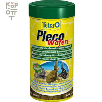 TetraPleco Veggie Wafers корм-пластинки с добавлением цуккини для донных рыб 250 мл