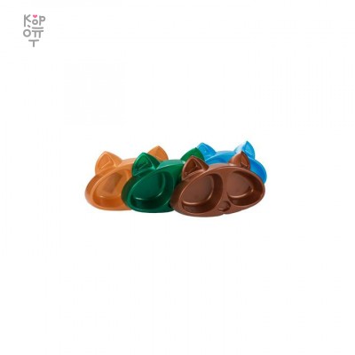 Миска Киска двойная,2 пластас.(12020) — Миски, 2×0 см