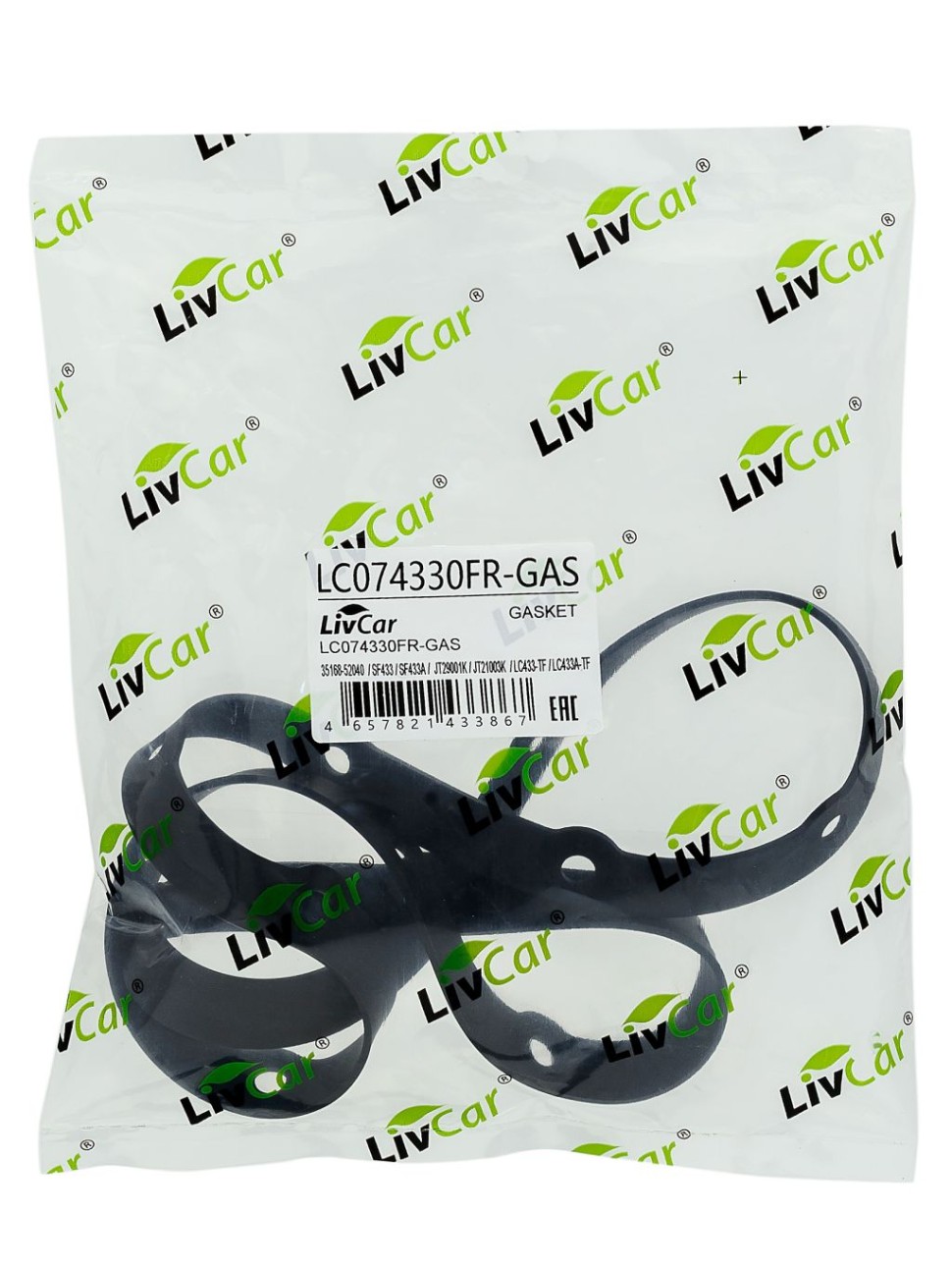 LIVCAR TRANSMISSION GASKET LC074330FR-GAS — Прокладка поддона автоматической коробки передач для фильтра LC433A-TF/LC433-TF