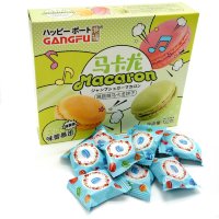 Печенье Gangfu Macaron Sandwich Biscuit - Бомбический бисквит с взрывающейся карамелью, 132гр.