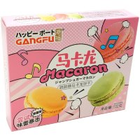 Печенье Gangfu Macaron Sandwich Biscuit - Бомбический бисквит с взрывающейся карамелью, 132гр.