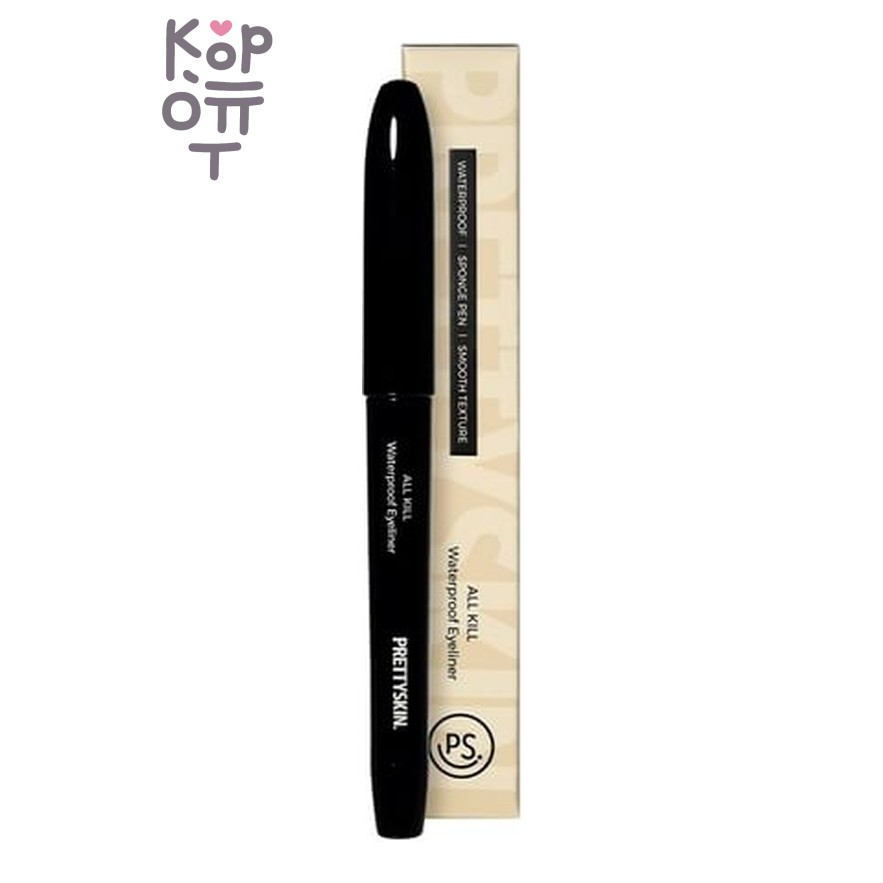 PrettySkin All Kill Waterproof Eyeliner - Подводка для глаз водостойкая черный цвет, 1 г