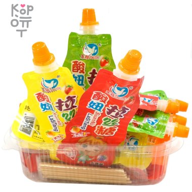 Жидкая конфета-тянучка DongDong, ассорти фруктовых вкусов, 16гр. &mdash; Корейские товары для всей семьи(КорОпт)
