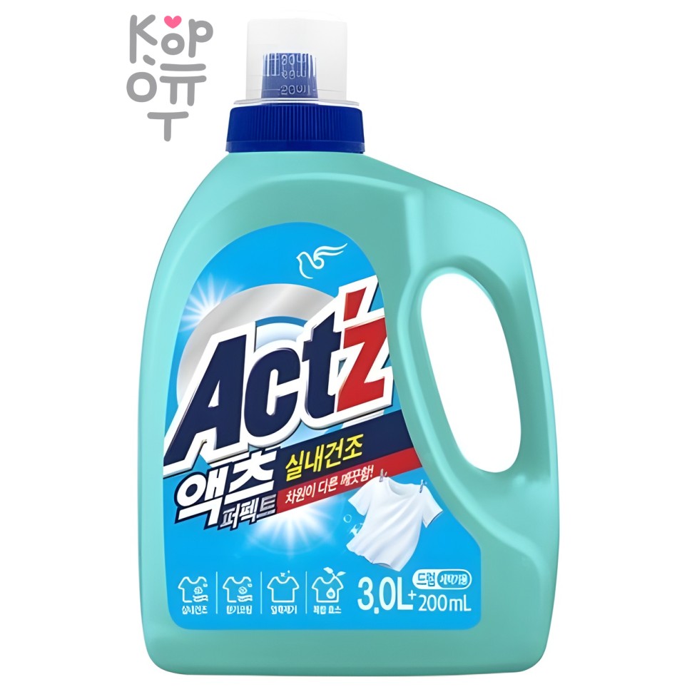 Pigeon ACT'Z Power Gel for Washing - Концентрированный гель для стирки белья для стиральных машин с горизонтальной загрузкой, 3200мл.