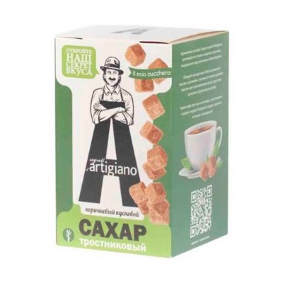 Sergeti d Artigiano — Сахар тростниковый кусковой 1/500 г, 500 г